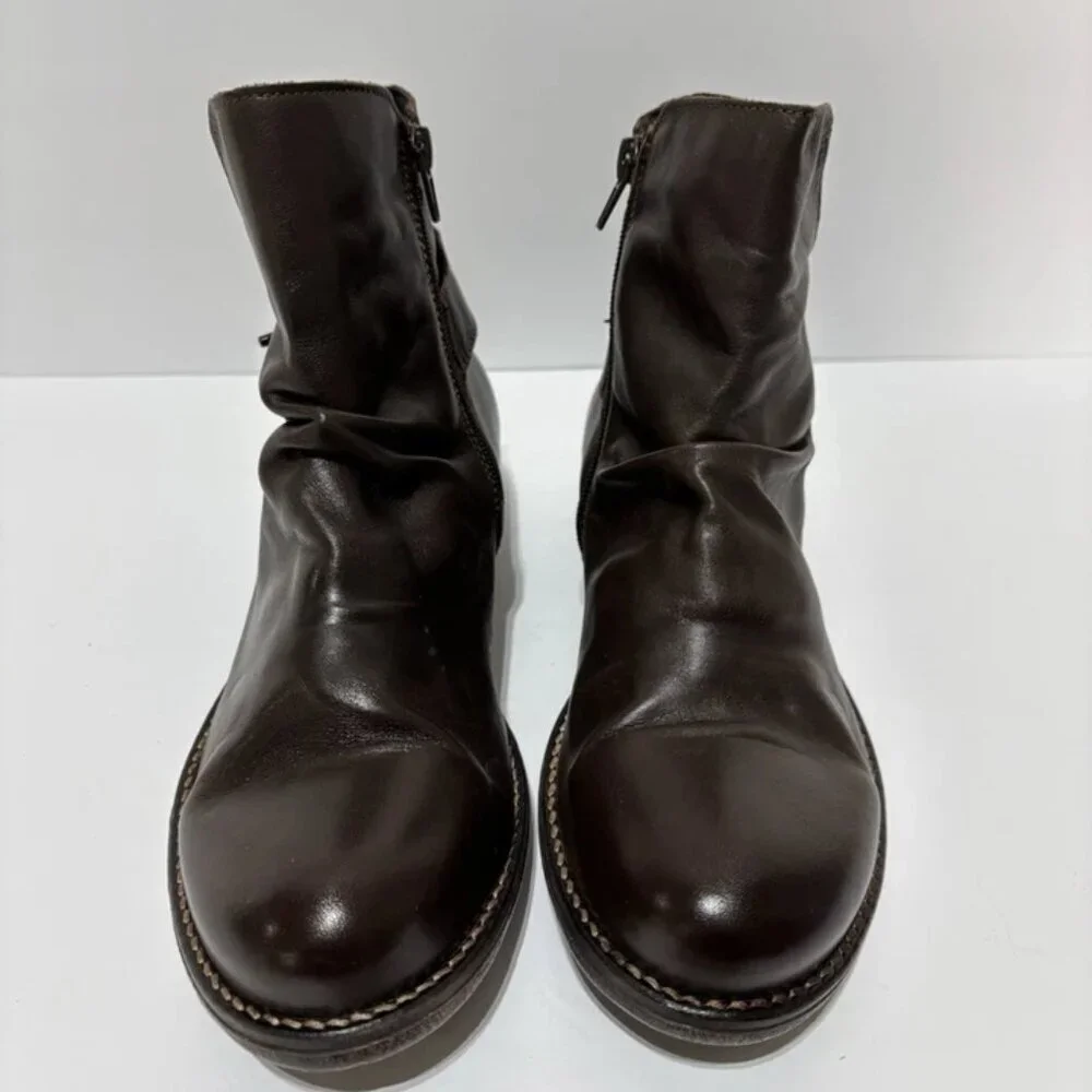 Avellini Women’s Brown Leather Boots, Size EUR 39, US 8 M - Picture 3 of 6